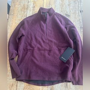 Lululemon Men’s At Ease 1/2 Zip Hoodie - medium - burgundy - NWT